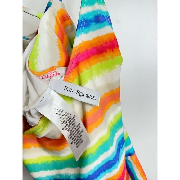Kim Rogers Swimwear Womens Tankini Multicolor Adjustable Strap Size Large - Picture 6 of 7